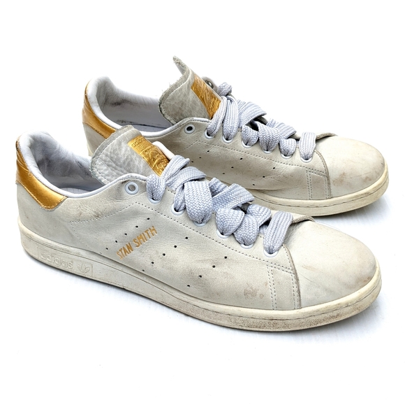 adidas Other - ADIDAS Stan Smith white leather and gold tennis shoes sneakers